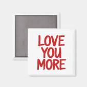 Love You More Minimal Heartfelt Design  マグネット (正面/裏面)