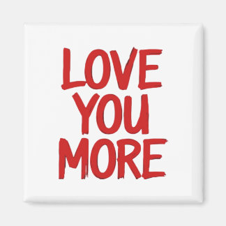 Love You More Minimal Heartfelt Design  マグネット