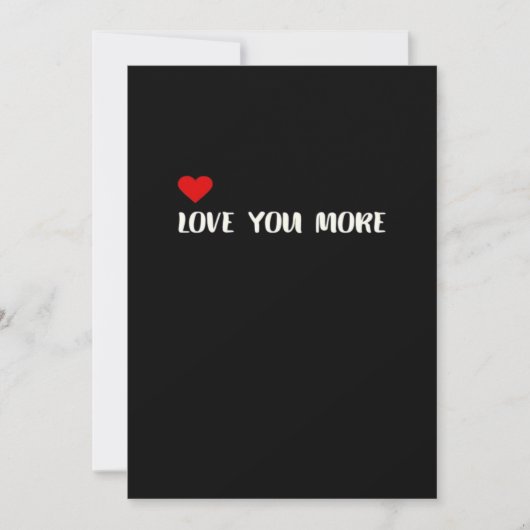 Love You More Minimalist Love Quote  シーズンカード (正面)