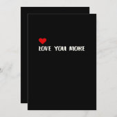 Love You More Minimalist Love Quote  シーズンカード (正面/裏面)