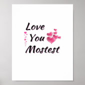 Love You More Mostest Playful Retro Style  ポスター (正面)