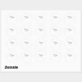 Love You More Quote Minimal Design ラウンドシール (シート)