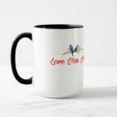 Love You More – Romantic Birds Mug マグカップ (左)