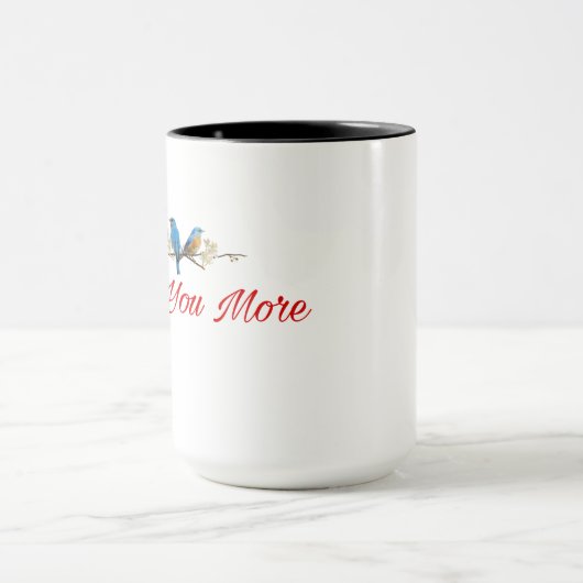 Love You More – Romantic Birds Mug マグカップ (中央)