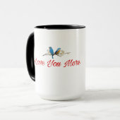 Love You More – Romantic Birds Mug マグカップ (正面左)