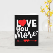 Love You More Shirt,his And Her Valentines Day Shi カード (黄色い花)