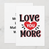 Love You More Soft Modern Design シーズンカード (正面/裏面)