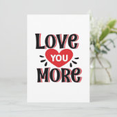 Love You More Soft Modern Design シーズンカード (スタンド正面)