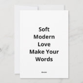 Love You More Soft Modern Design シーズンカード (裏面)