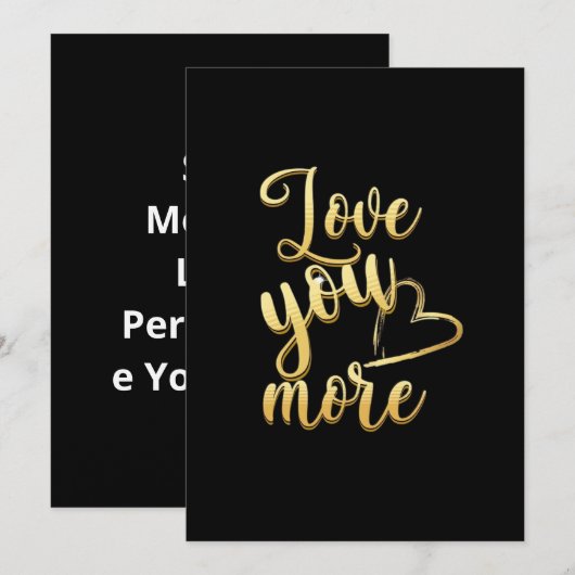 Love You More Soft Modern Style  シーズンカード (正面/裏面)