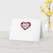 Love You More Stained Glass Heart Mosaic Artistic  カード (黄色い花)