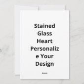 Love You More Stained Glass Heart Mosaic Artistic  シーズンカード (裏面)