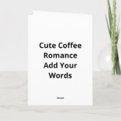 Love You More Than Coffee Cute Romantic Style  カード (裏面)