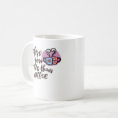 Love You More Than Coffee Cute Romantic Style  コーヒーマグカップ (正面左)