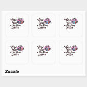 Love You More Than Coffee Cute Romantic Style  スクエアシール (シート)