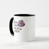 Love You More Than Coffee Cute Romantic Style  マグカップ (正面左)