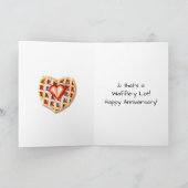 Love you more than Waffles | Happy Anniversary  カード (内部)