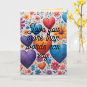 Love you more than words can say  カード (黄色い花)