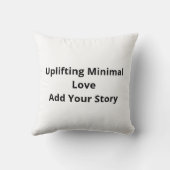 Love You More Uplifting Minimal Design  クッション (裏面)