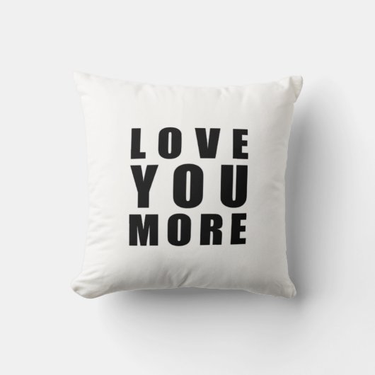 Love You More Uplifting Minimal Design  クッション (正面)