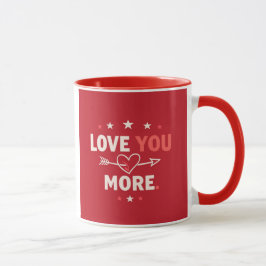 Love You More Valentine’s Mug Romantic Couple Gift マグカップ