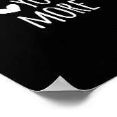 Love You More White Clean Typography  ポスター (角)