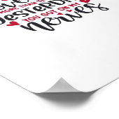 Love You More Yesterday Romantic Minimal Quote  ポスター (角)