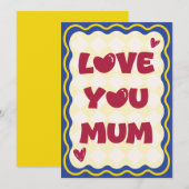 Love You Mum Card 招待状 (正面/裏面)
