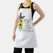 Love You Mummy Personalized Floral Apron エプロン (インサイチュ)