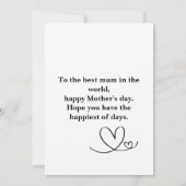 Love You Mummy Personalized Floral Flat Card (裏面)