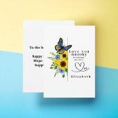 Love You Mummy Personalized Floral Flat Card