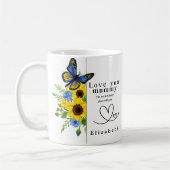 Love You Mummy Personalized Floral Mug コーヒーマグカップ (左)