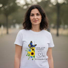 Love You Mummy Personalized Floral T-Shirt トライブレンドＴシャツ