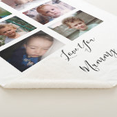 Love you Mummy photos of children シェルパブランケット (3/4)