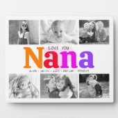 Love You Nana カラフルはっきりしたモダン 6フォトコラージュ フォトプラーク (正面)