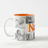 Love You Nana-数々の Colorage 10はっきりしたフォトコラージュ ツートーンマグカップ (左)