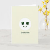 Love You Nana Shamrock Face Card カード (黄色い花)