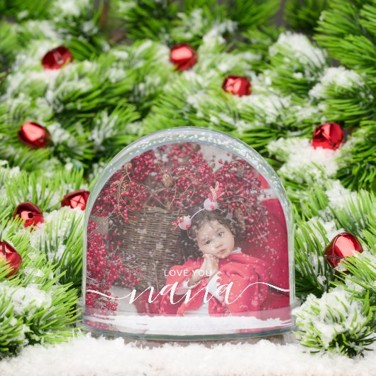 Love You Nana Simple Script Modern 2 Photo (クリスマス)