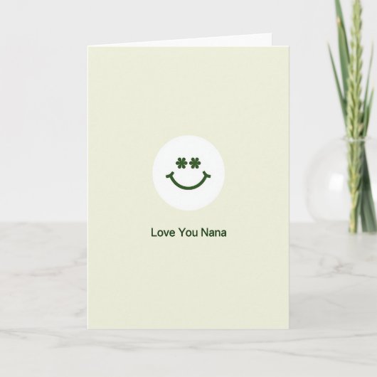 Love You Nana Smiling Face Card カード (正面)