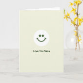 Love You Nana Smiling Face Card カード (黄色い花)