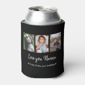Love You Nannu 3 Photo Collage Black 缶クーラー (缶正面)