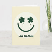 Love You Niece Smiling Face Card カード (正面)