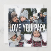 Love You Papa Photo Collage Father's Day シーズンカード (正面)