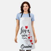 Love You Personalized Apron エプロン (着用した状態)