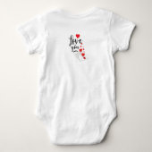 Love You Personalized Baby Bodysuit ベビーボディスーツ (裏面)
