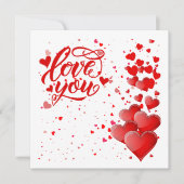 Love You Personalized Flat Card (正面)