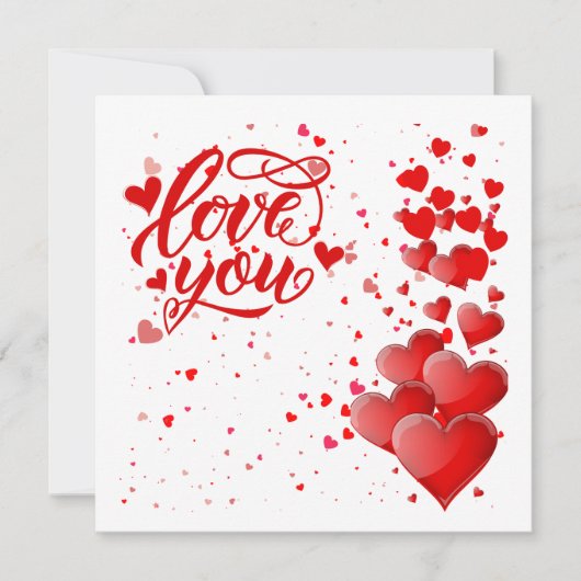 Love You Personalized Flat Card (正面)