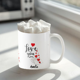 Love You Personalized Mug コーヒーマグカップ