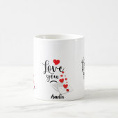 Love You Personalized Mug コーヒーマグカップ (中央)
