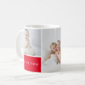 Love You Photo Collage コーヒーマグカップ (正面左)